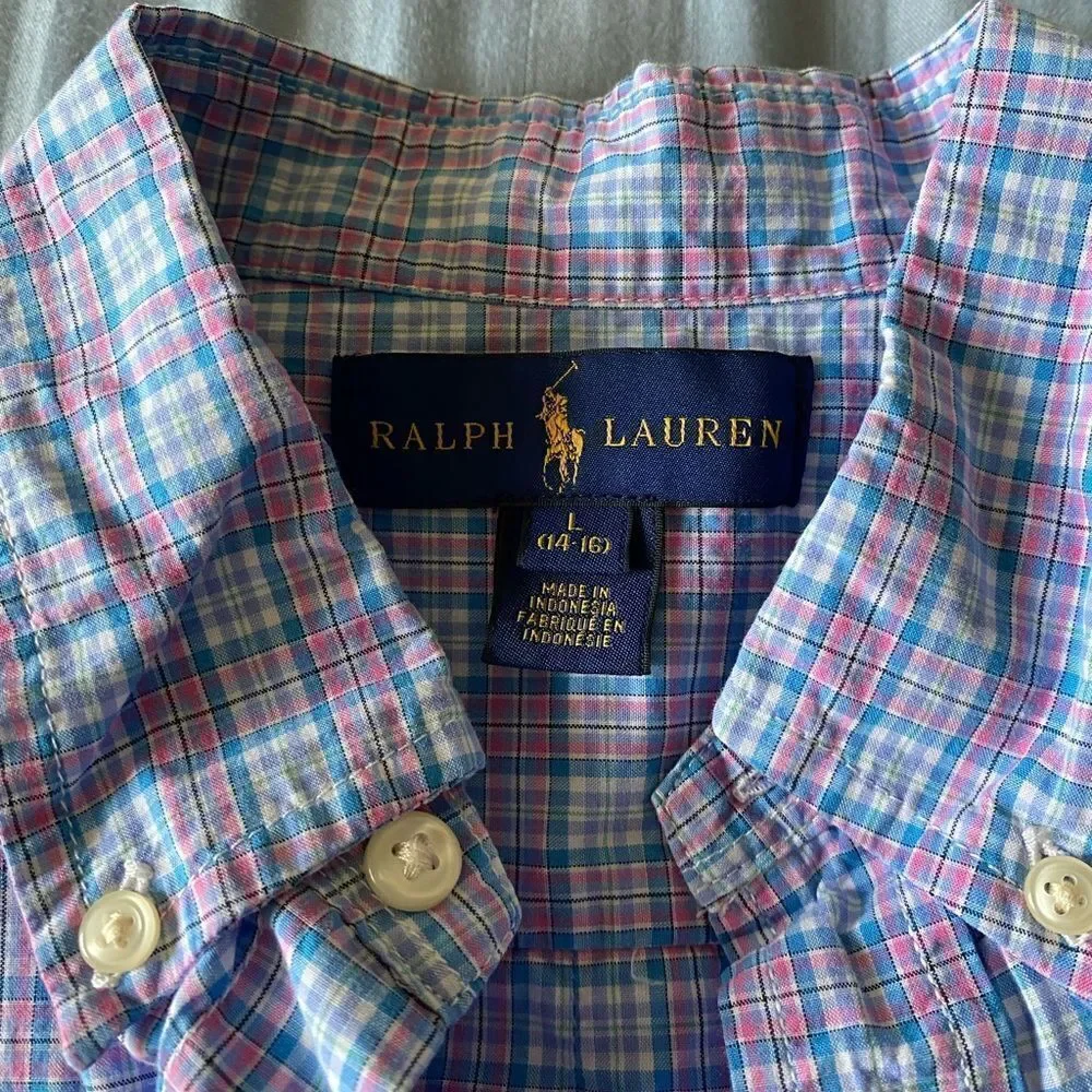 Boys Ralph Lauren Casual Plaid Button Down Shirt